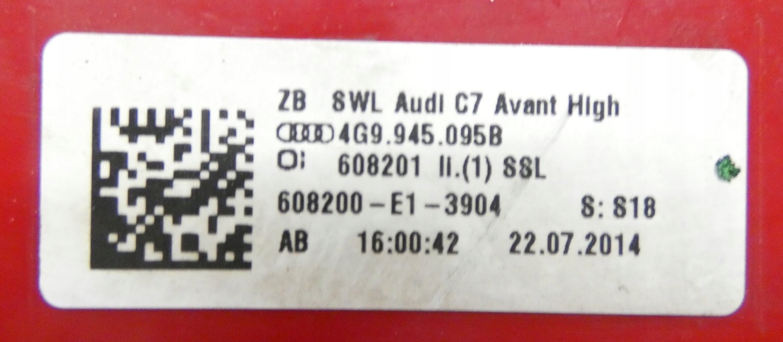AUDI A6 C7 KOMBI 4G9945095B 2011-2014 light rear part rear left LED