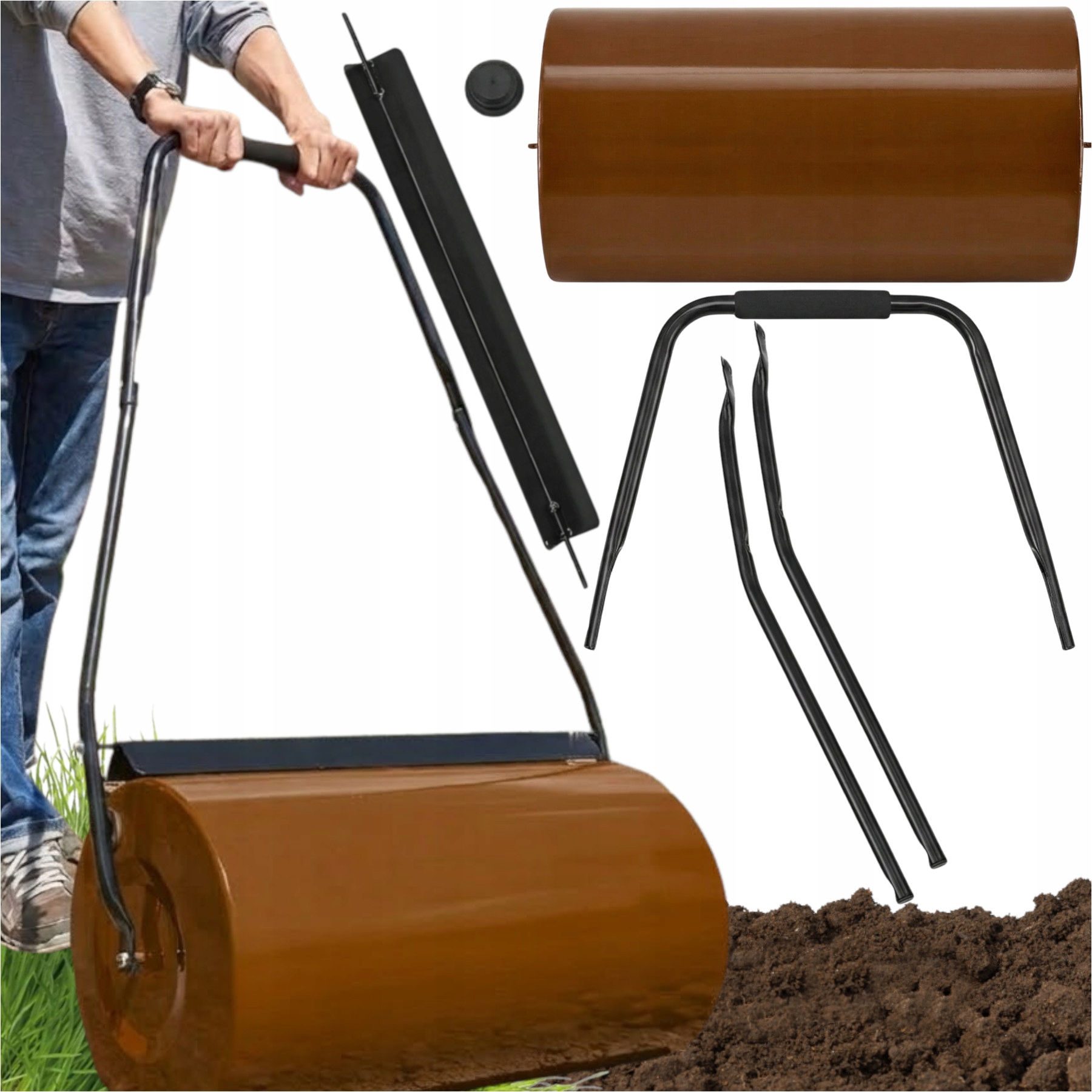 Zahradní Válec Pro Trávy A Vyrovnávání Zeminy Až Do 60 Kg Po Mnoho Let