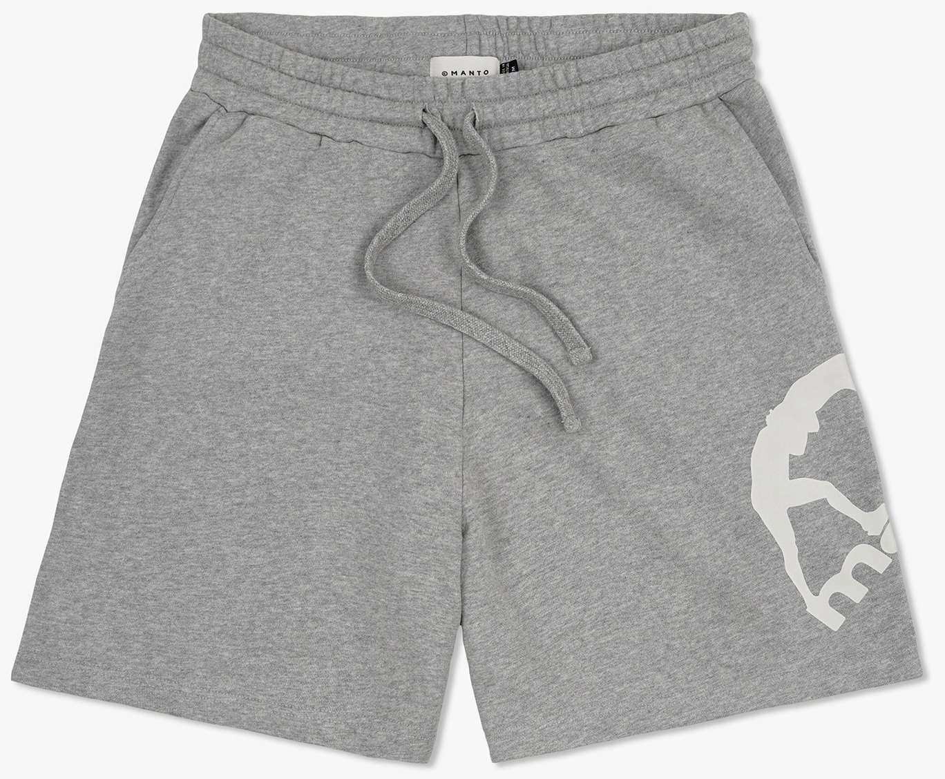 Kraťasy Manto Logo, šedý melanž, 100% bavlna , vel L