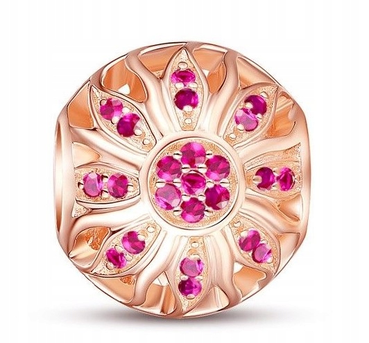 

Koralik Charms beads różowe złoto Srebro 925
