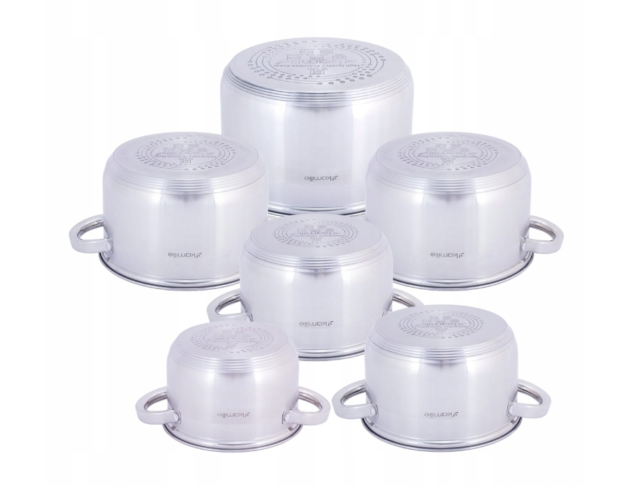 KOMPLET GARNKÓW 12EL SZKLANE POKRYWY INDUKCJA STAL EAN (GTIN) 5903148922799