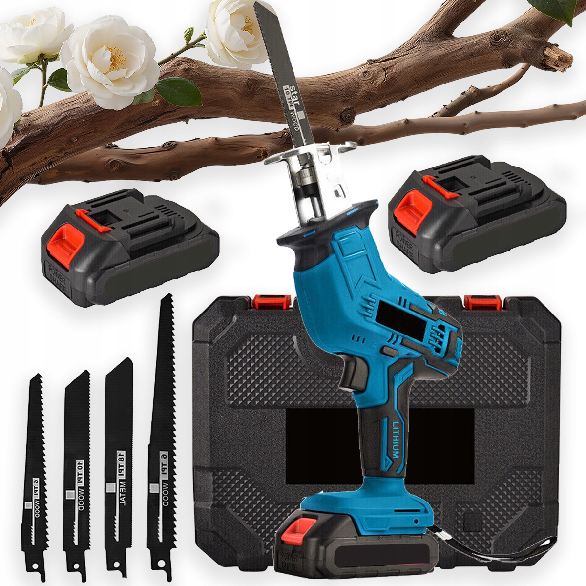 Pila Ocaska Akumulátorová Pila Led 21V 2 Baterie 3800 Rpm Výkonná