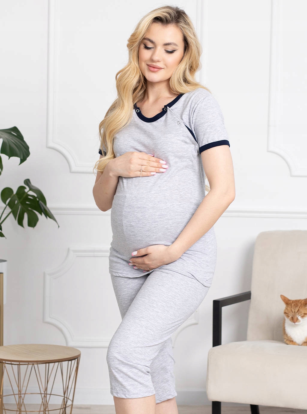 PIŻAMA CIĄŻOWA KOSZULA DO KARMIENIA XXXL Płeć kobieta
