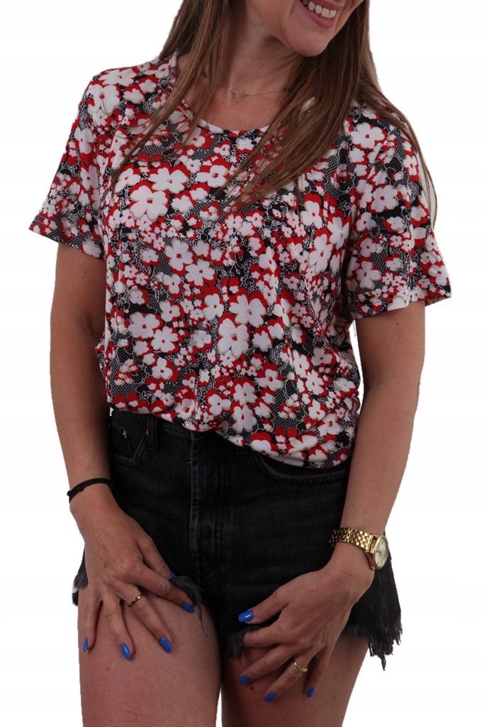 

Delikatna Lekka Bluzka Kwiatki Kwiaty Kolory *4XL