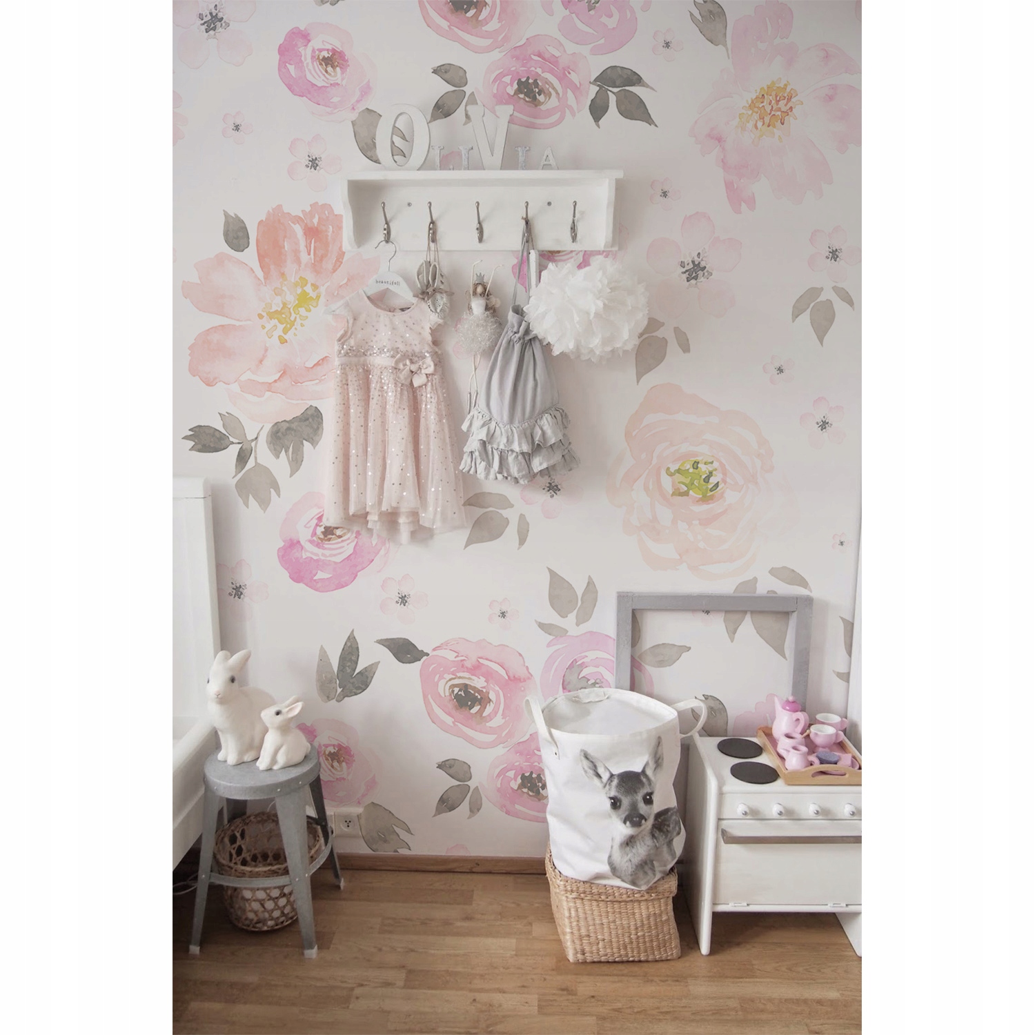 

Fototapeta do sypialni Pastelowe kwiaty 104x70 cm