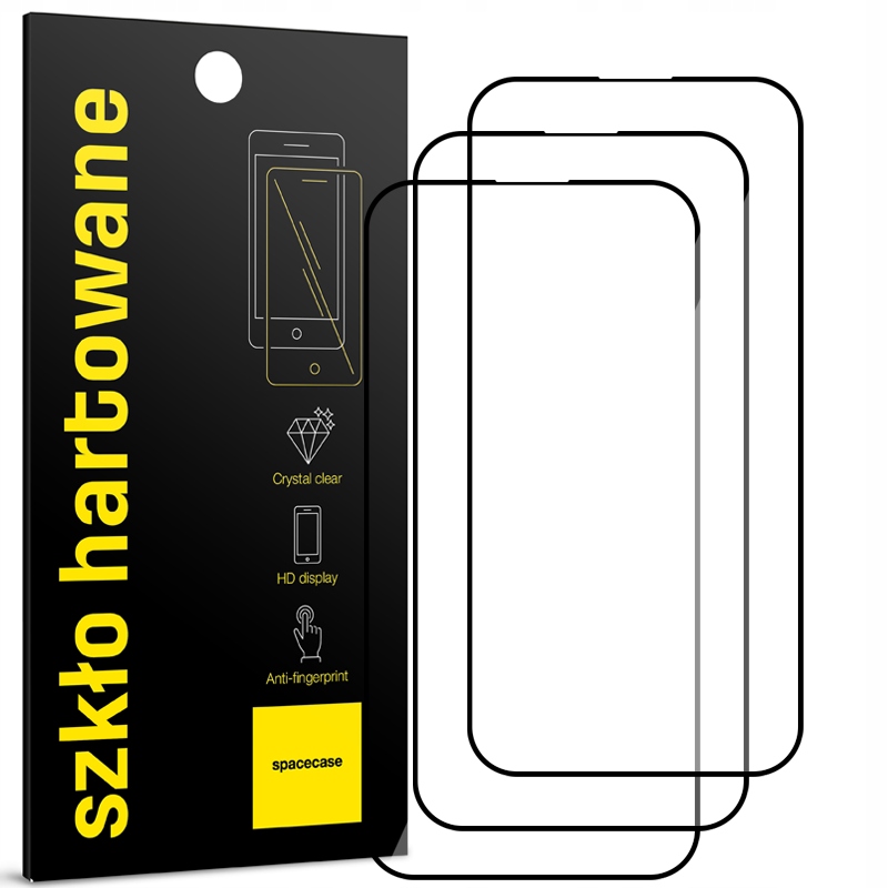 Zdjęcia - Szkło / folia ochronna 3X Szkło Hartowane Do Iphone 15 Pro Max Spacecase Glass 5D Szybka