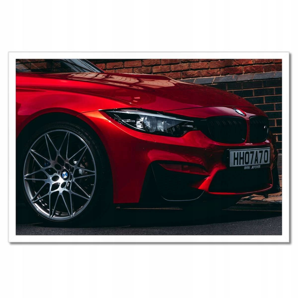 Plakáty v rámu 60x40 Červené Bmw Auto