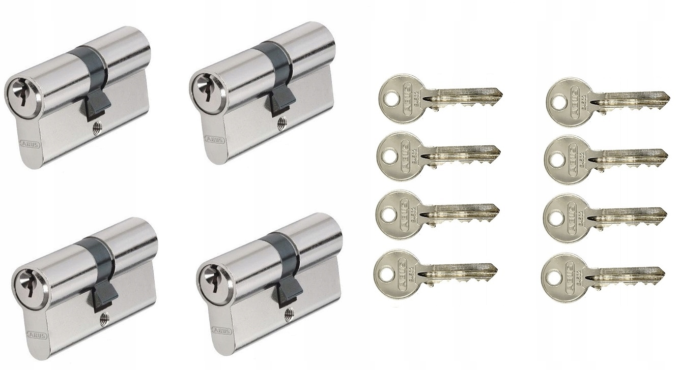 Vložky E45 nikl 4x 30/40 Abus 8 klíčů systém/ identické kódování