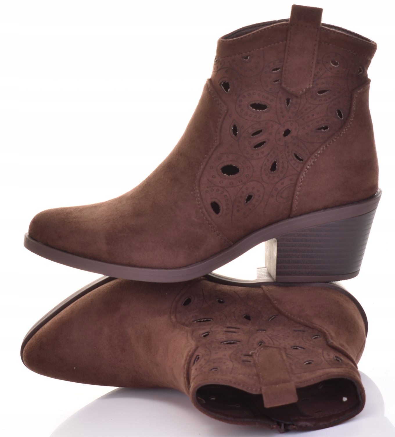 Dámské Kotníkové Boty S Plochým Podpatkem, Módní, Hnědé, Elegantní