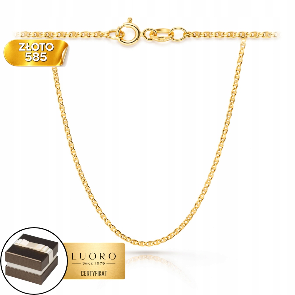 Řetízek Zlatý 585 14K Gucci 50 CM Elegantní Žluté Zlato