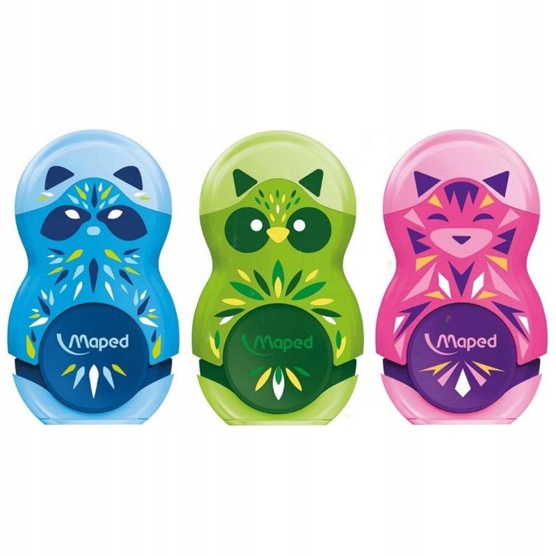Temperówka z gumką Maped Mini Cute Loopy 1 otwór - Kolekcja Mini Cute