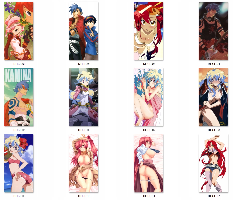 Dakimakura Tengen Toppa Gurren Lagann DO WYBORU Tematyka, motyw Anime