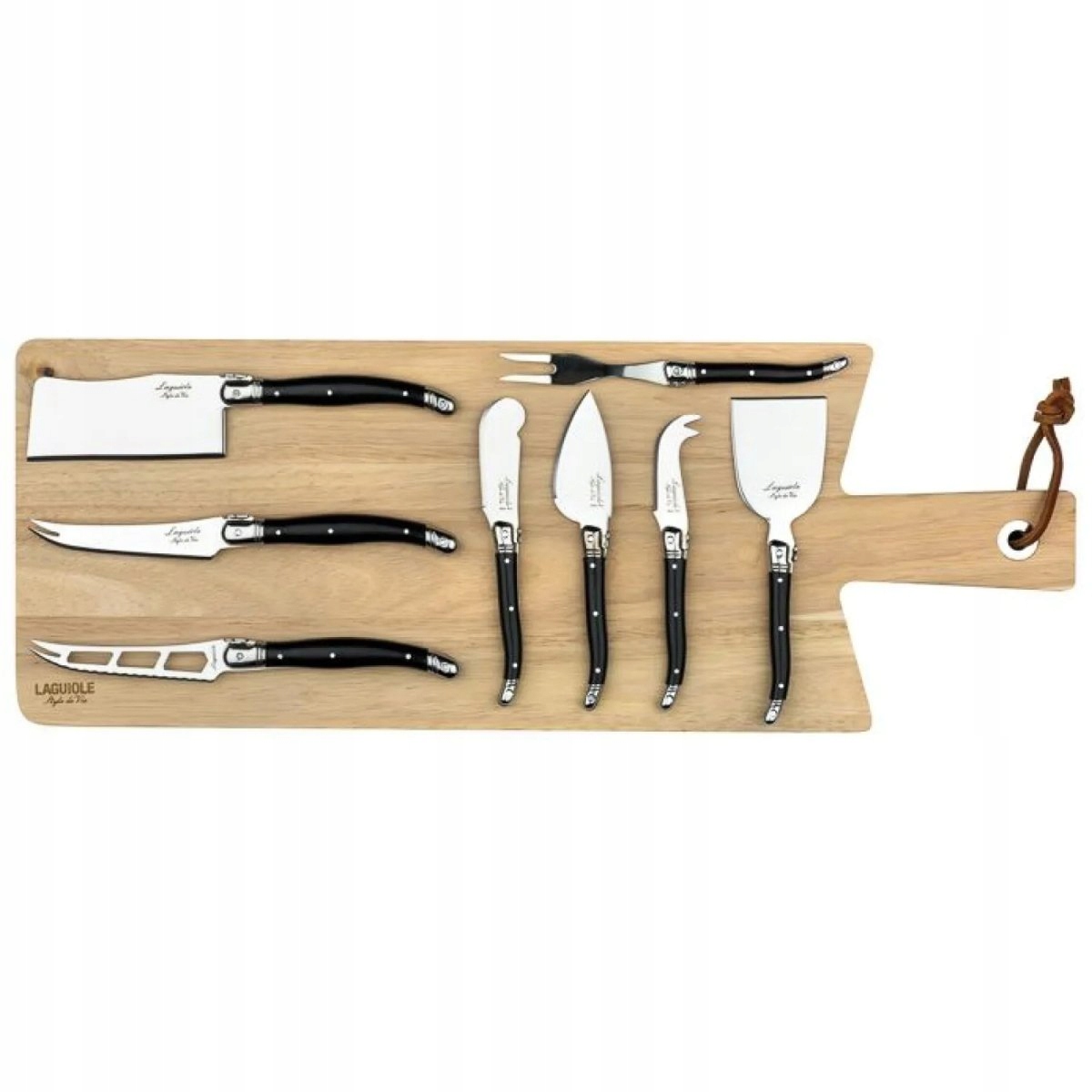 Sada 8 nožov na syr s servírovacou doskou