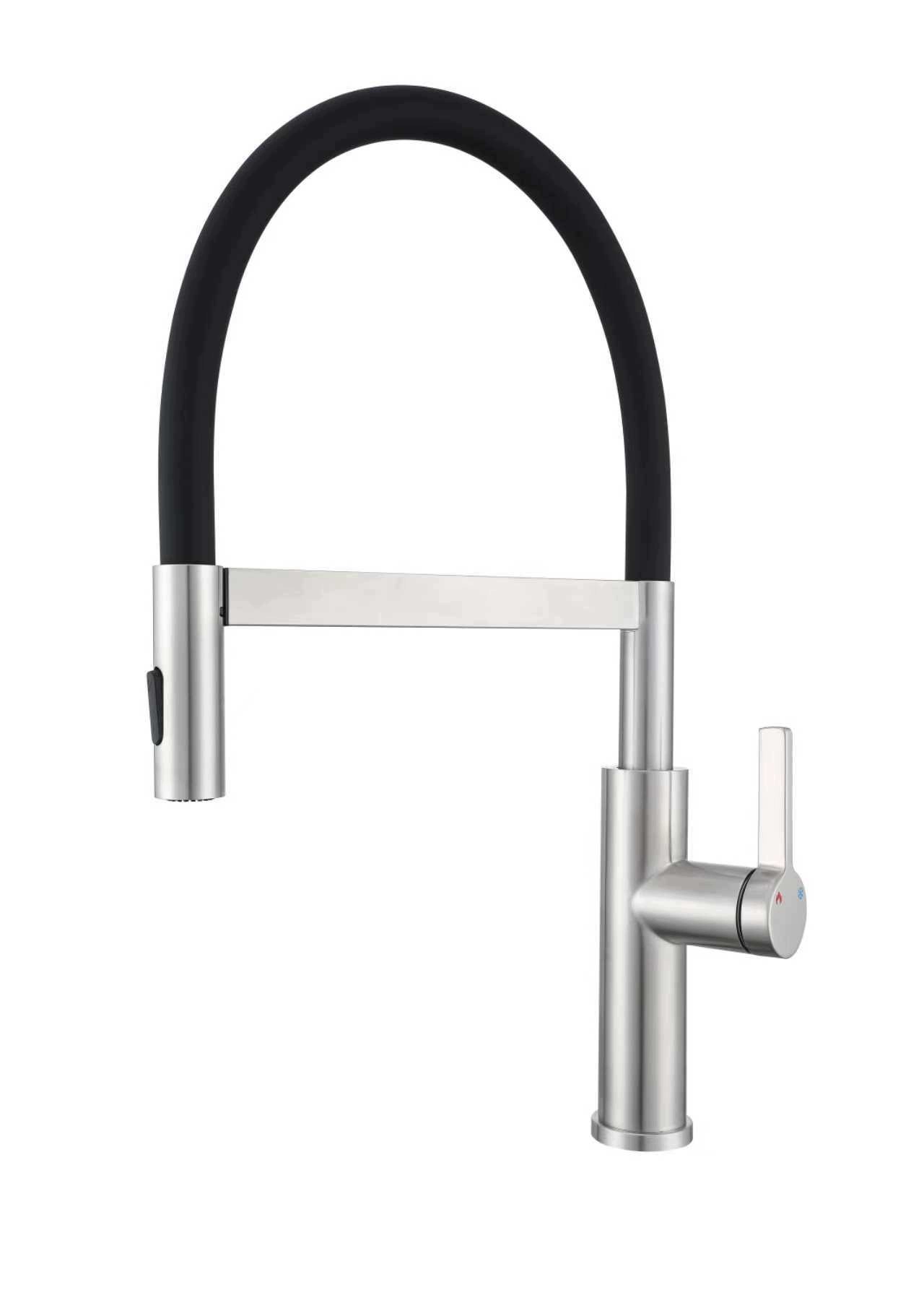 Baterie S Vytahovací Sprškou Kuchyňská Inox Kartáčovaná 360° 520 MM