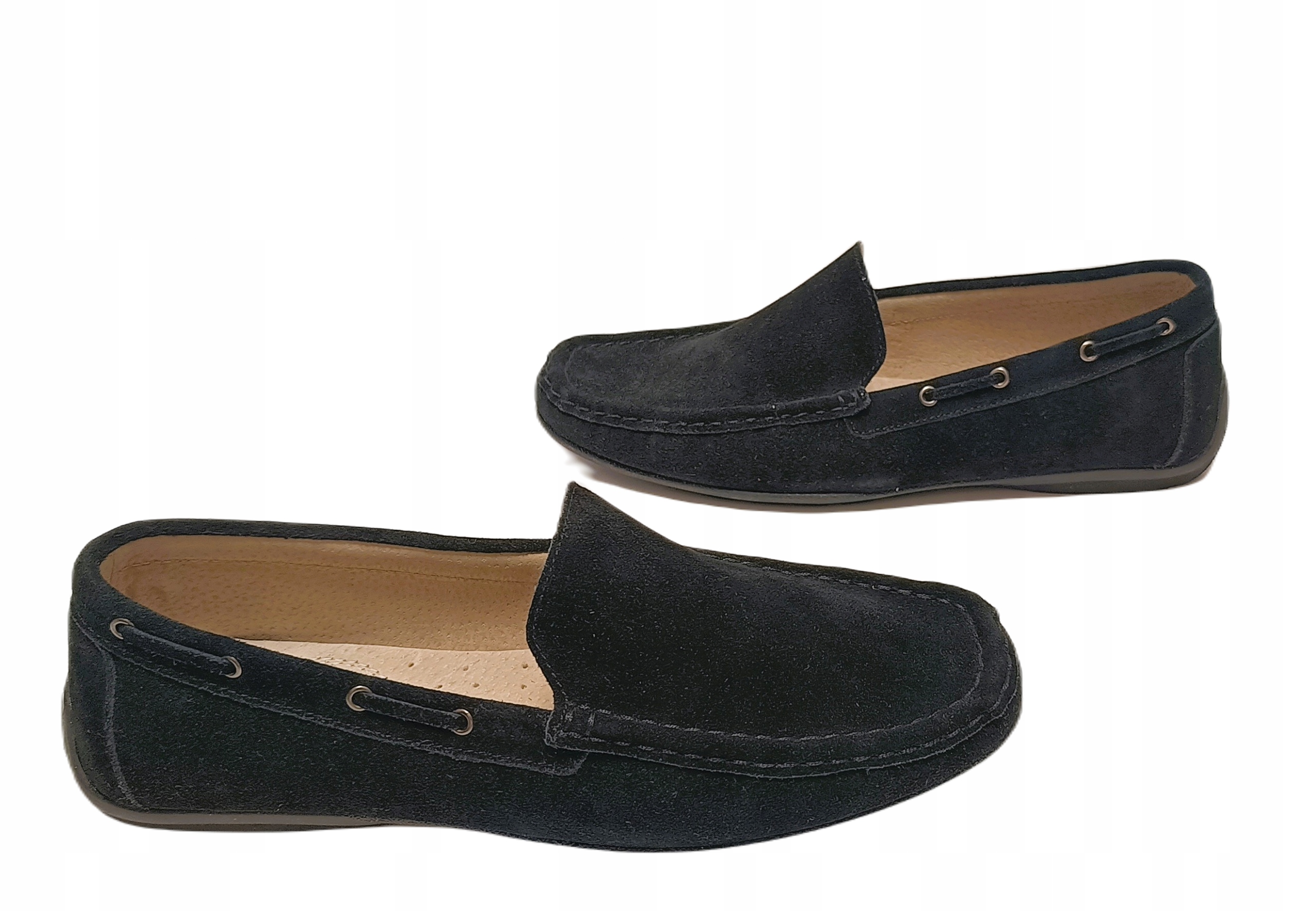 Mokasíny semišová kůže American Club JK01/20 černá r43