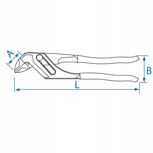 SZCZYPCE NASTAWNE Z PRZYCISKIEM 266mm KING TONY Producent code 6518 10C