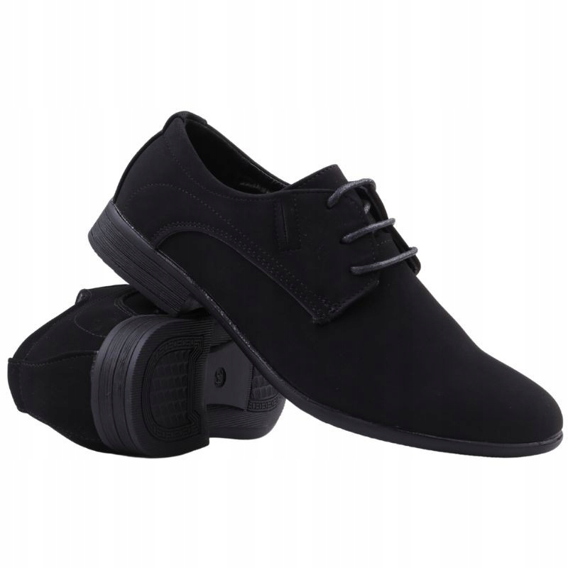 Czarne Buty Wizytowe Chłopięce Półbuty Zamszowe Na Komunię