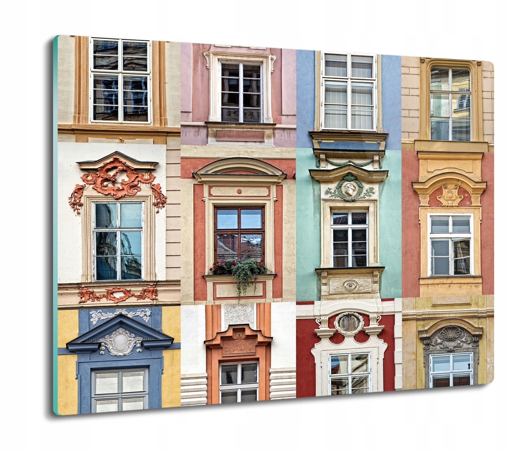 

Okna Praga kolaż 60x52 deska ze szkła z nadrukiem