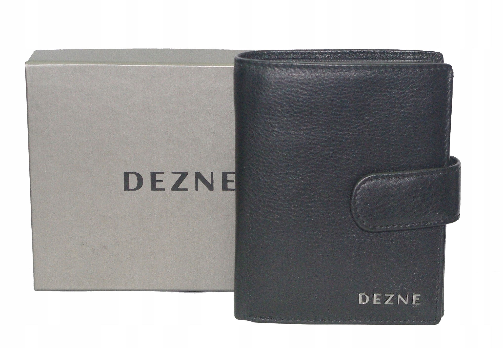 Dezne kožená peněženka s Rfid zapínáním, černá