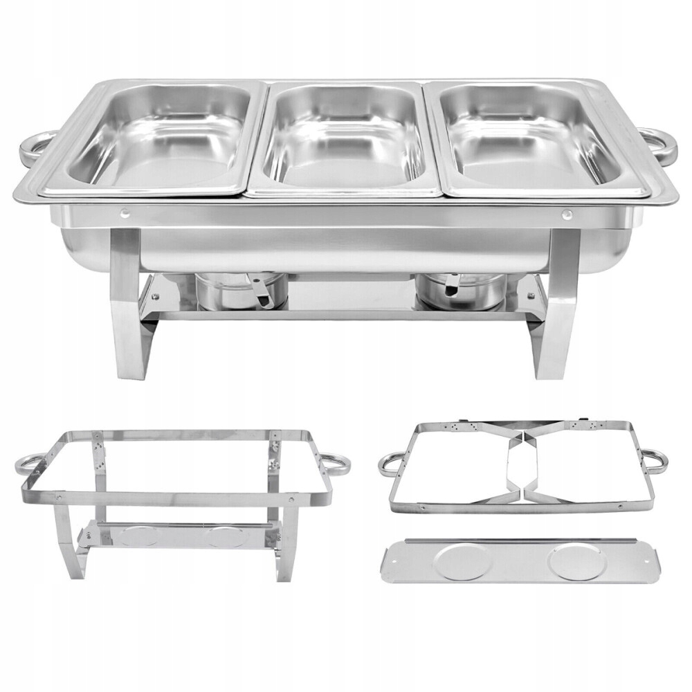 Ohřívač Gn 1/3 Pro Gastronomické Pokrmy 9 L Nerezová Ocel