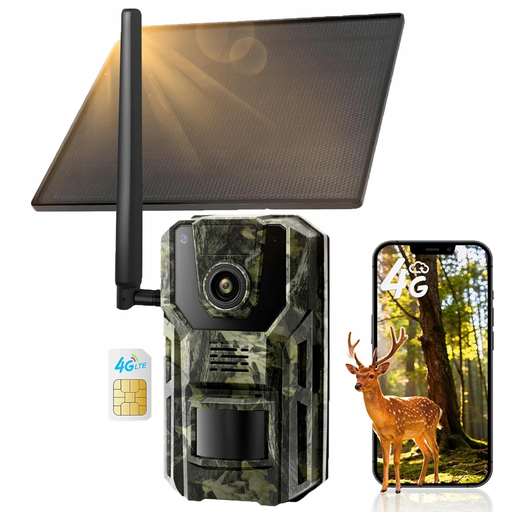 4G trailová kamera pro lov v lese s Sim kartou pro pozorování divokých zvířat