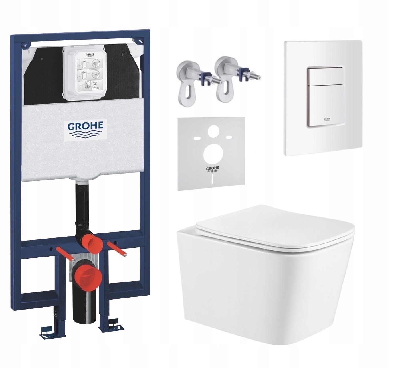 7v1 Wc Sada, Stelaz Grohe Slim Wc Miska Imprese Tornado Tlačidlo