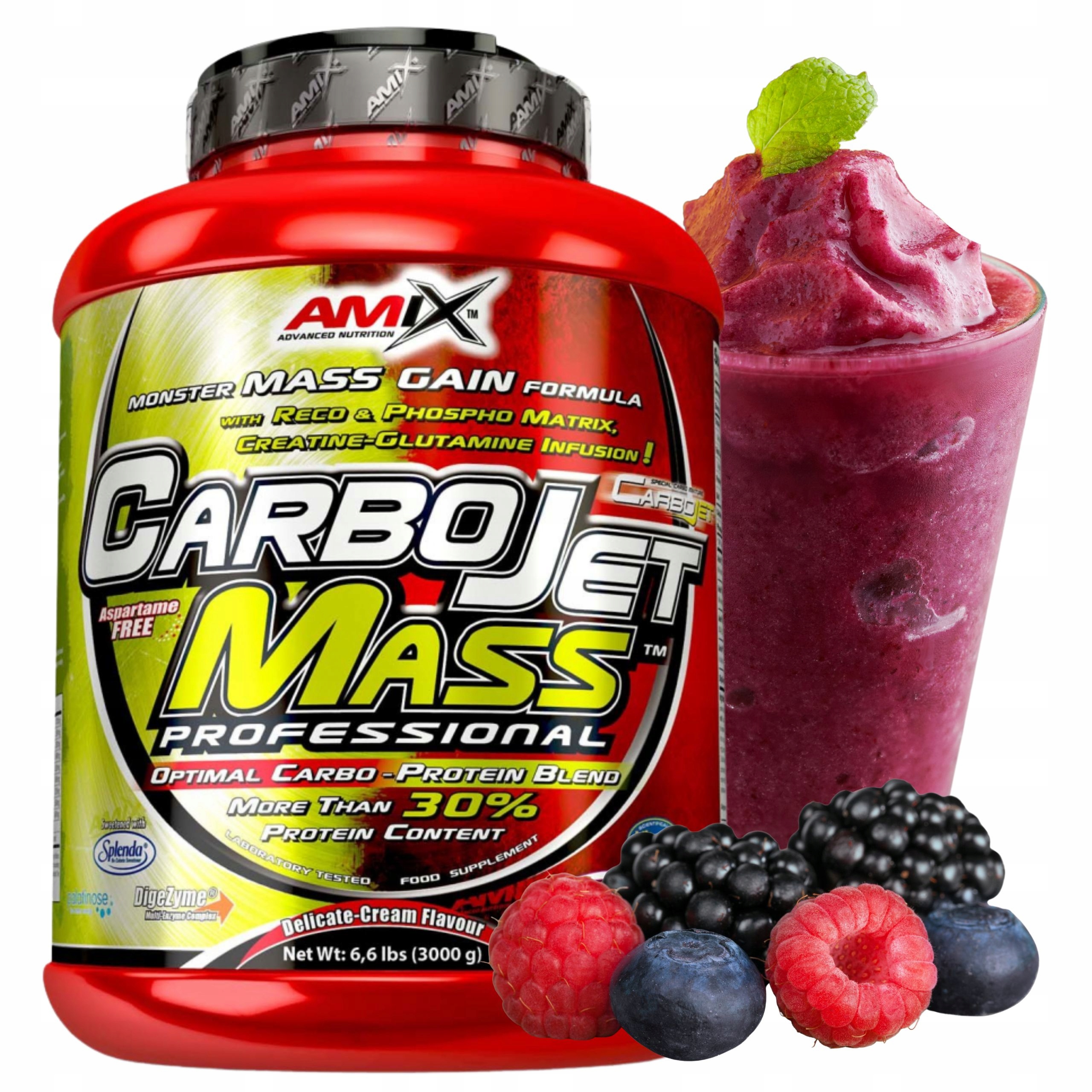 Carbojet Mass Gainer Doplněk Stravy na hmotu Protein Wpc Komplexní sacharidy Vitargo
