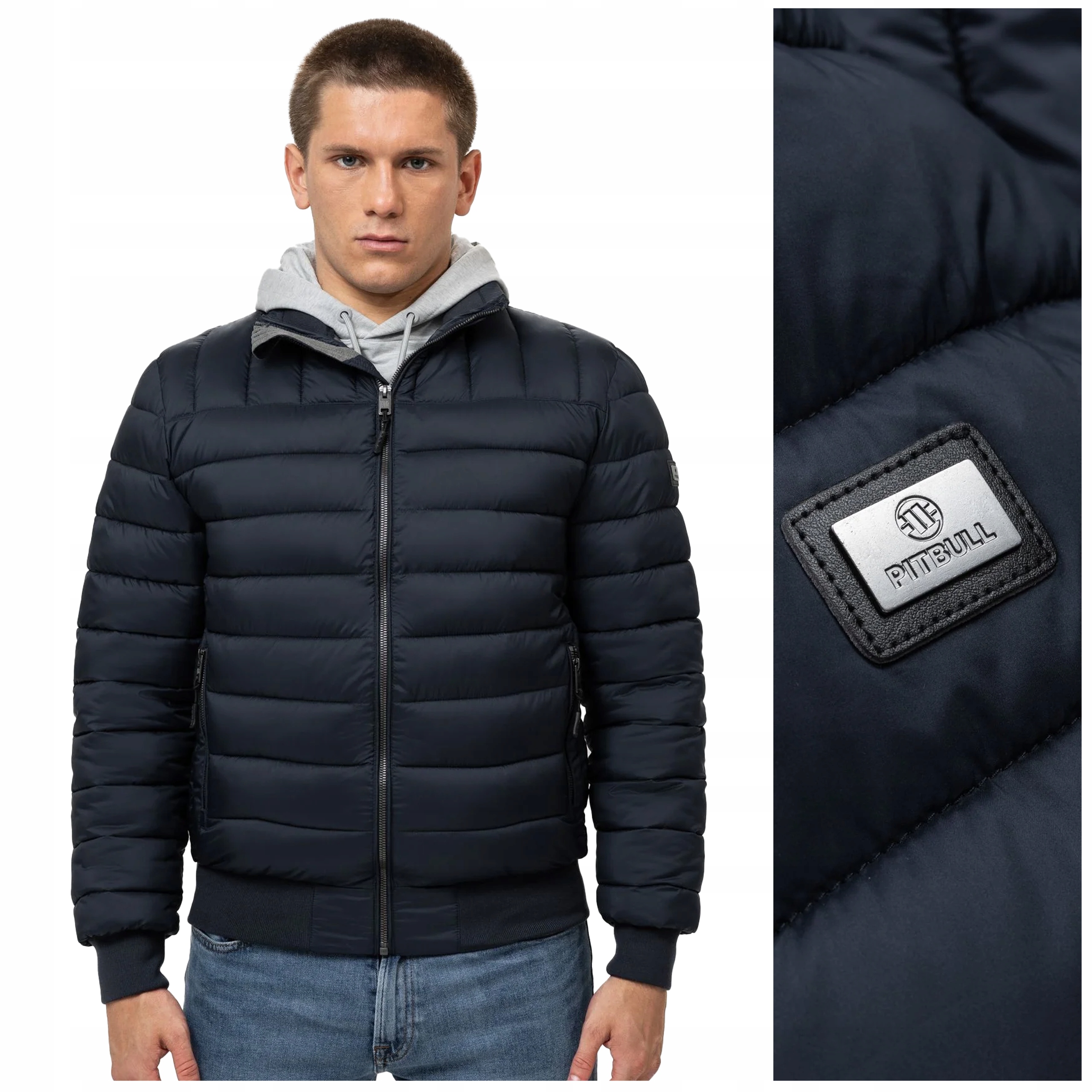 Přechodná prošívaná bunda Pit Bull „granger II“ – vel. XL tmavě námořnická modrá