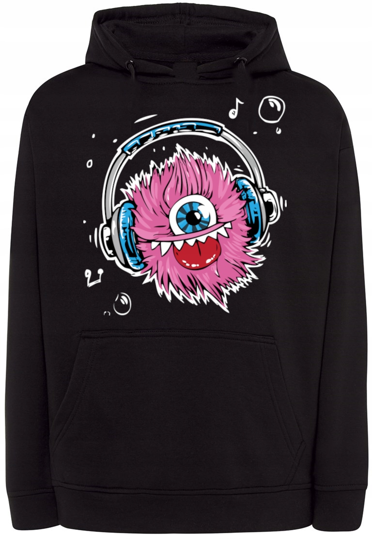 Mikina s barevným potiskem zábavné monstrum r.XXL