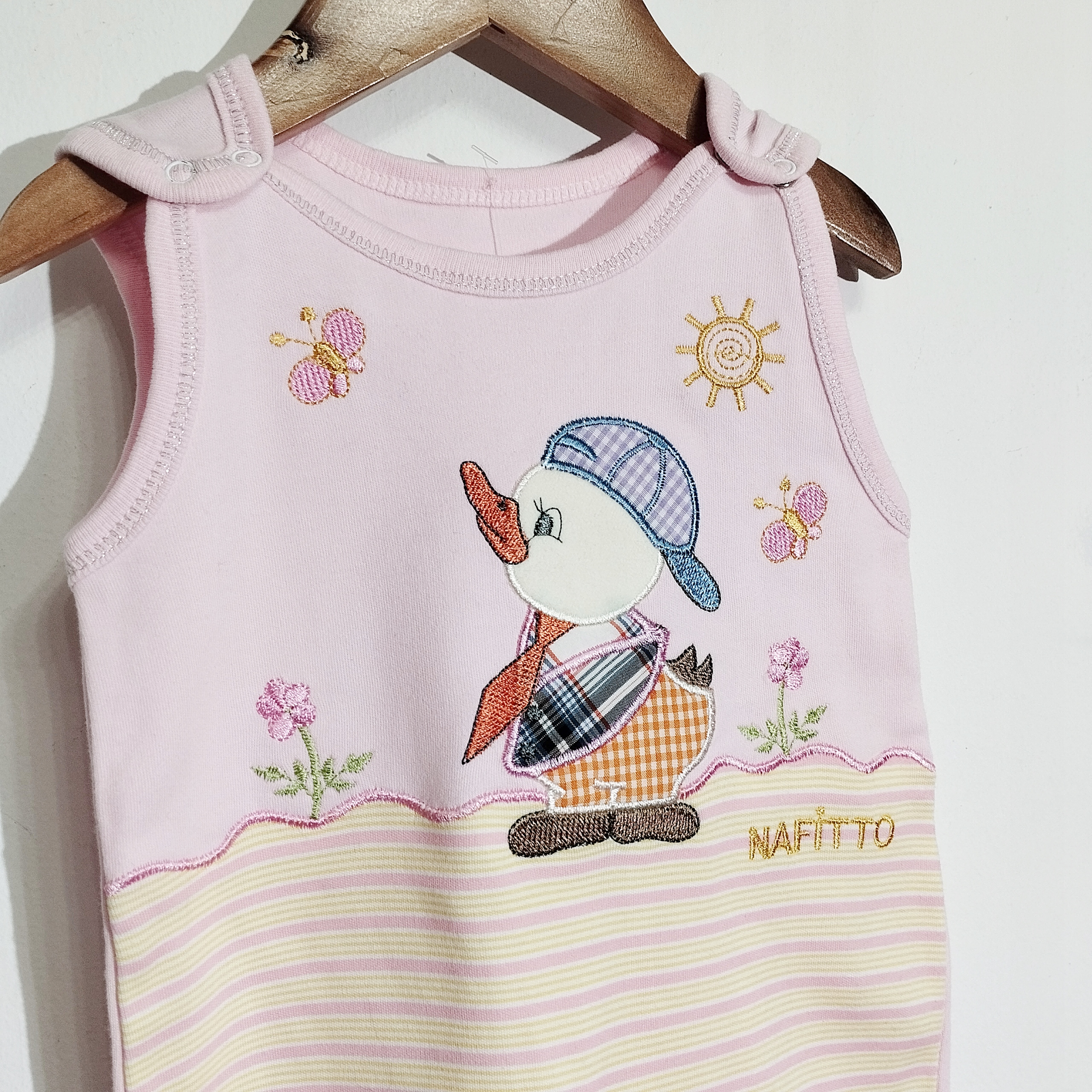 różowe ŚPIOCHY niemowlęce bez stópek śpioszki z haftem r.56-62 Marka bez marki