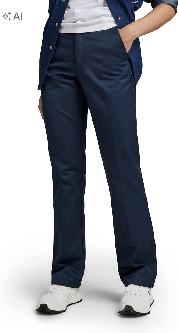 G-star Raw Modré Elegantní Kalhoty S Výstřihem 29 7DA