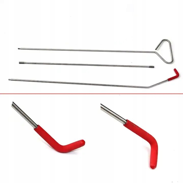 Zestaw awaryjnego otwierania drzwi auta łom klin pręt składany skręcany