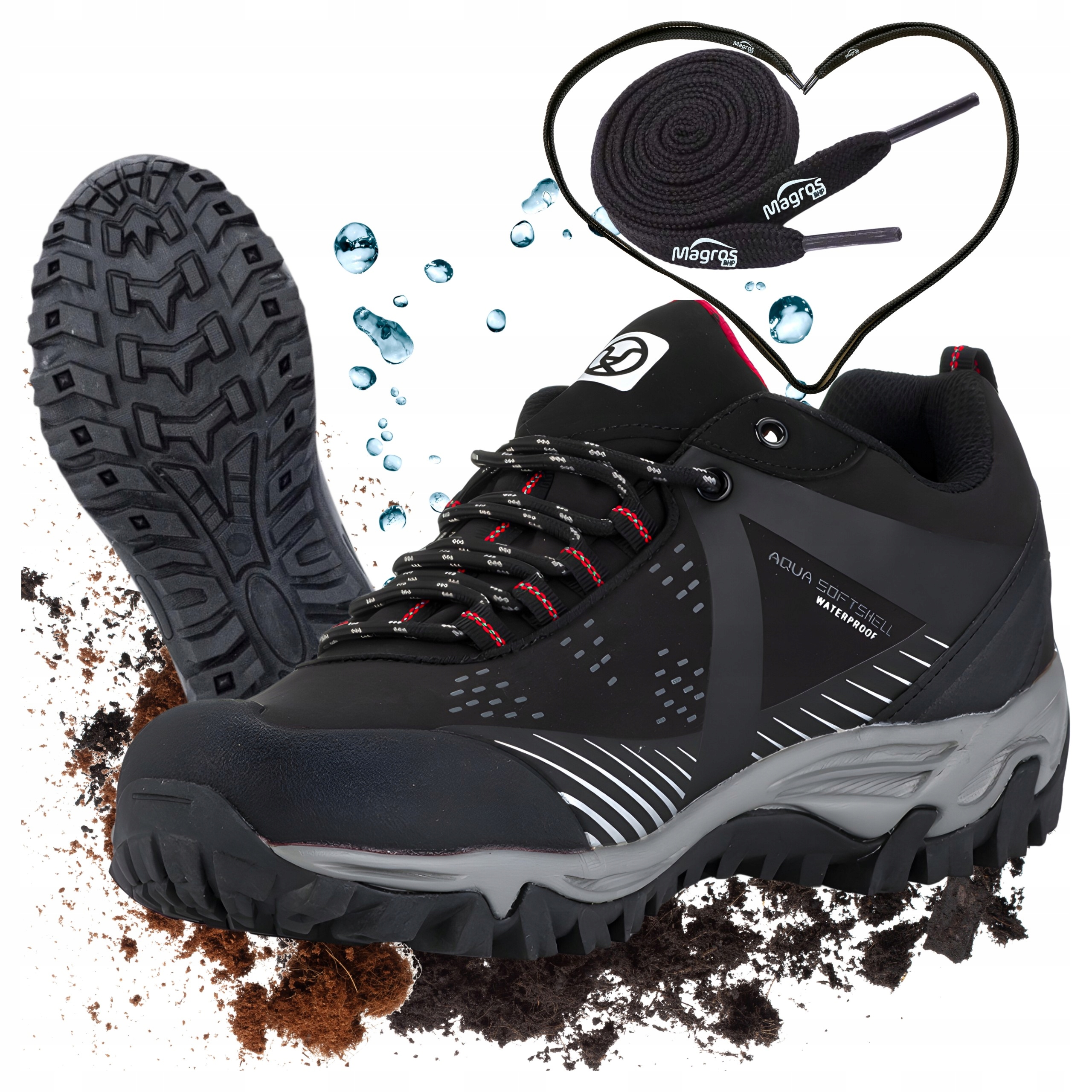 Sportovní boty Trekkingové polobotky Softshell vel.37 plus Bonus Šňůrky 90 cm