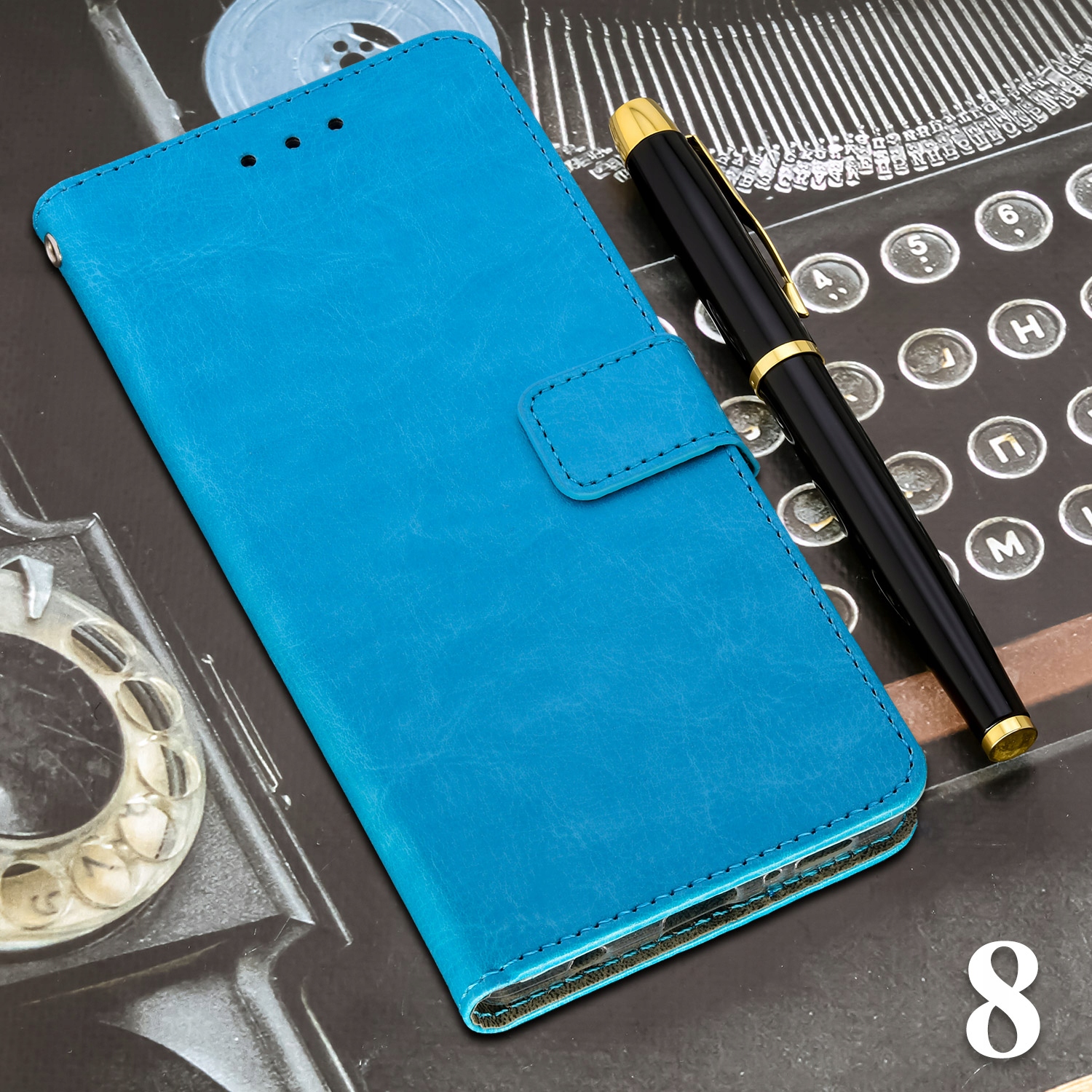Etui PORTFEL VINTAGE BOOK CASE SZKŁO do Xiaomi Redmi 6 Pro / Mi A2 Lite Rozszerzenie podstawka