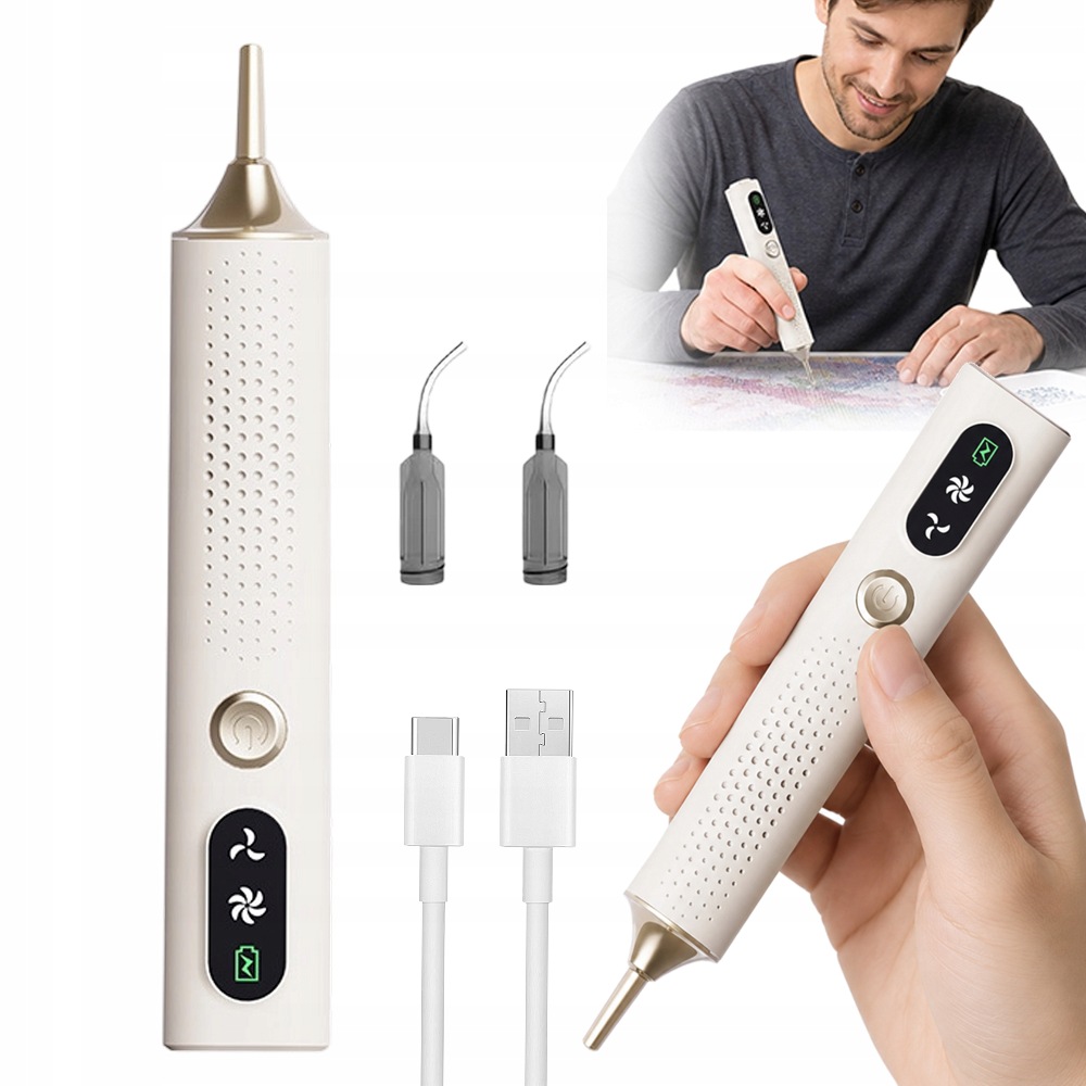Vakuová Tužka Na Diamanty Usb-c, 2 Režimy Sání