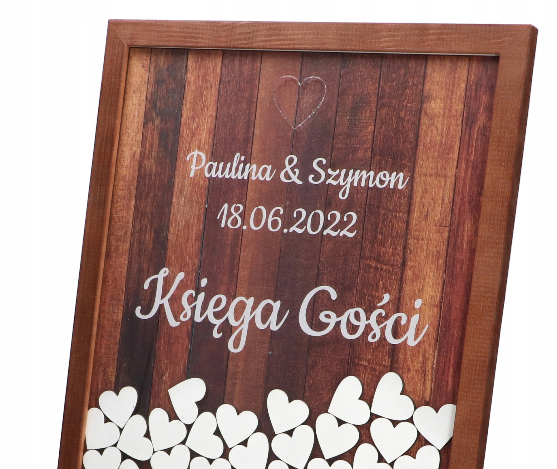 KSIĘGA GOŚCI ŚLUB WESELE OBRAZ RAMKA SERCA KSG002 Marka Goodfreshdecor
