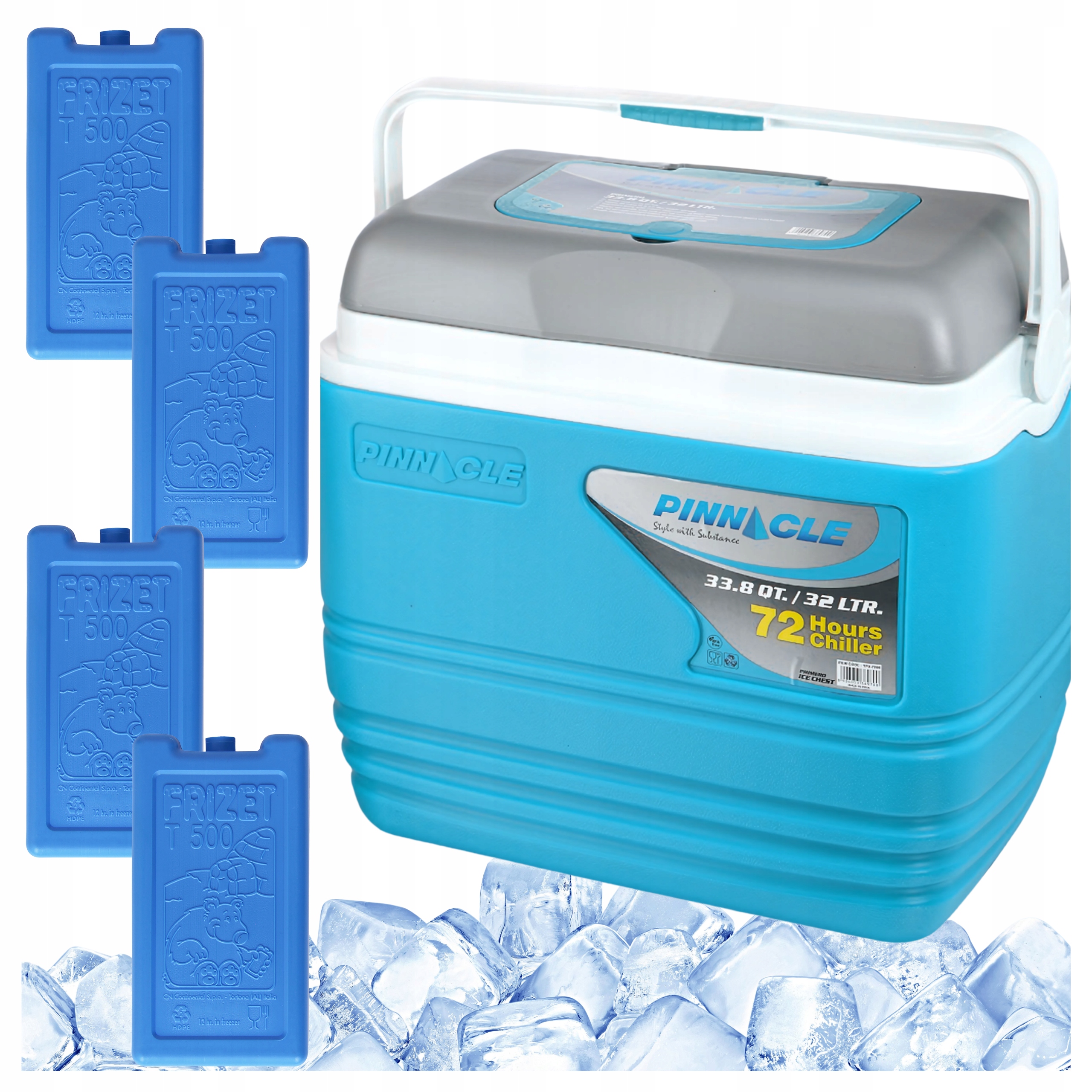 Sada turistická lednička Pinnacle TPX7000 32L tyrkysová 4 náplně 500 ml