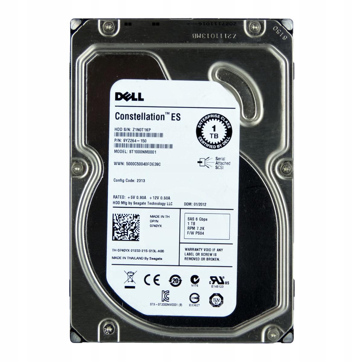 Dell 0740YX 1TB 7.2k 64MB SAS-2 3.5'' ST1000NM0001