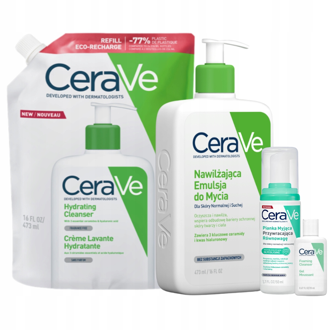 CeraVe Emulsja nawilżająca do mycia skóra normalna sucha 473ml refill 473ml