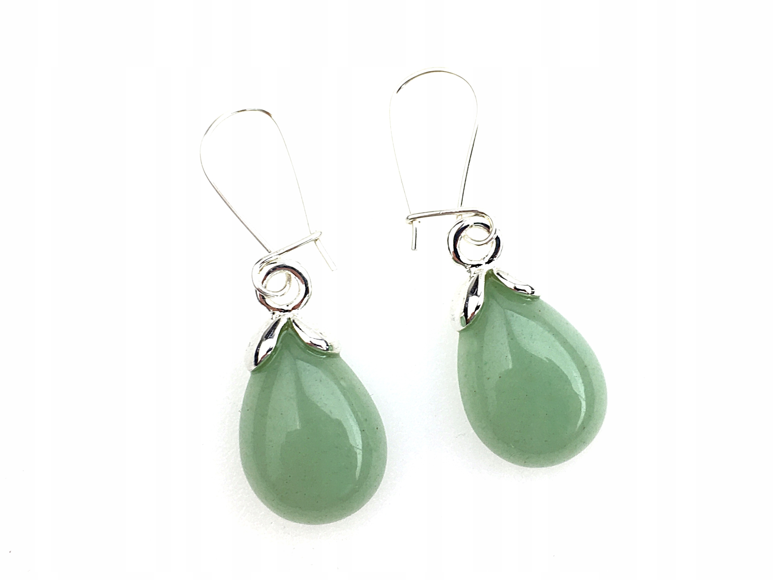 

kolczyki wiszące kamień awenturyn srebrne bigle