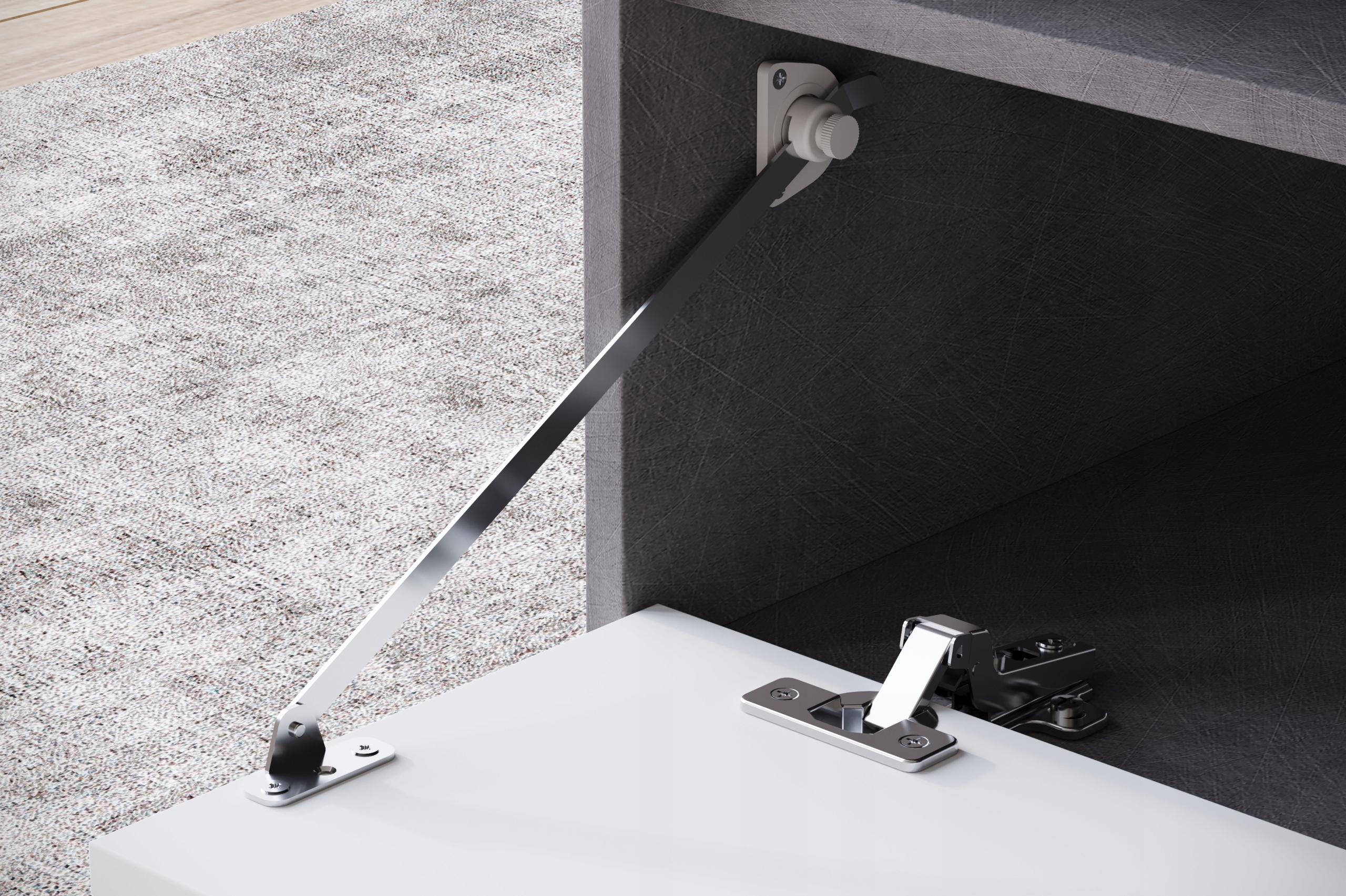 Stolik kawowy NAIROBI II Matera / Biały Kolekcja NAIROBIII