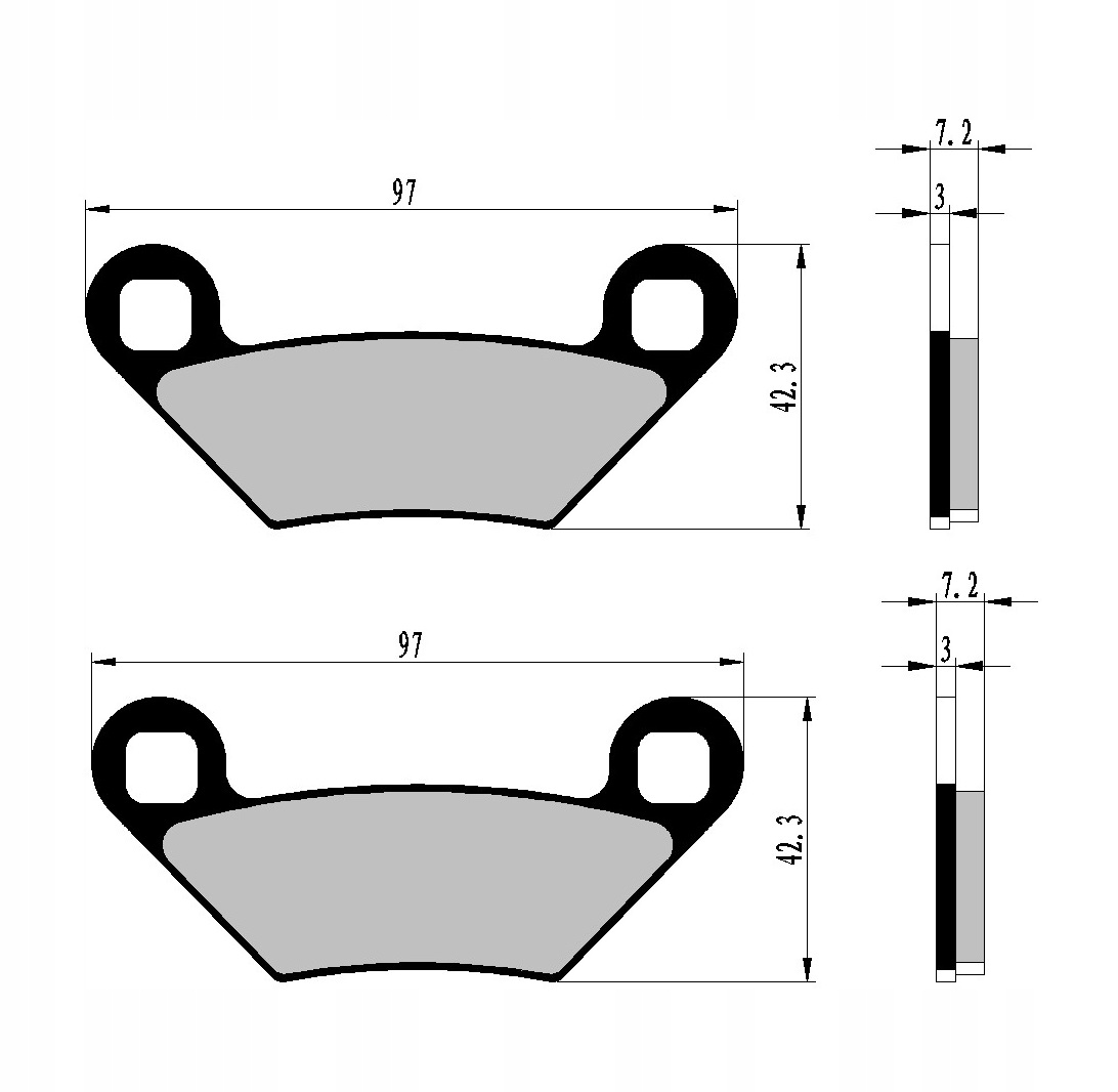 KLOCKI HAMULCOWE TYŁ POLARIS 570 800 850 SPORTSMAN Producent Nistal