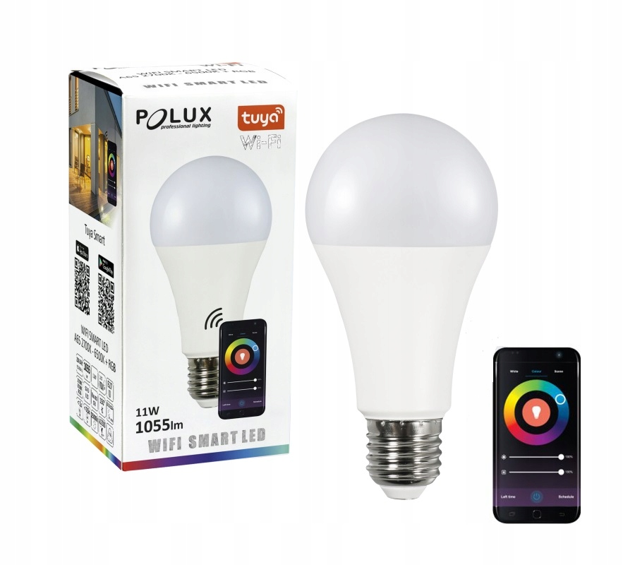 

Żarówka Led E27 1055lm 11W Rgb biały WiFi