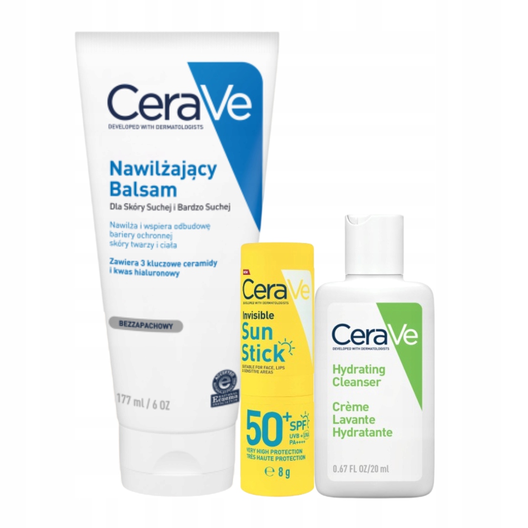 CeraVe Sztyft Przeciwsłoneczny Spf 50+, Balsam Nawilżający Skóra Sucha