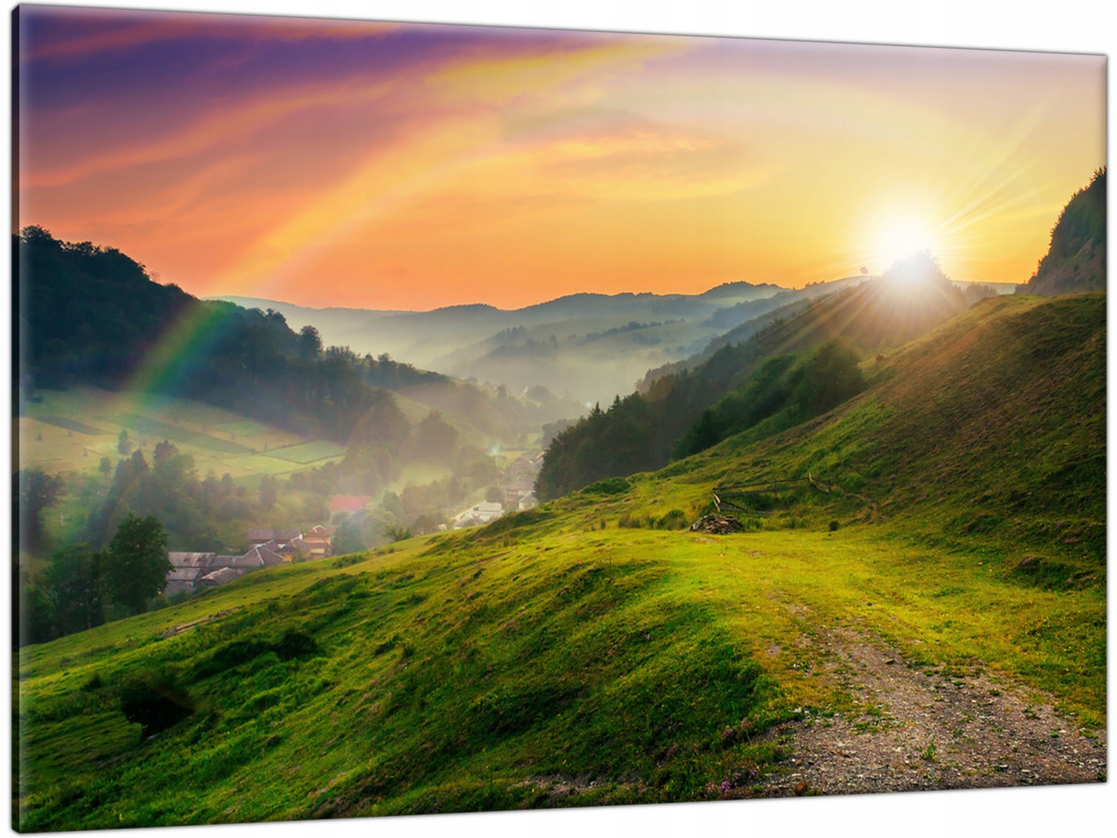 

Góry Zachód Słońca Pejzaż 120x80 Obraz Dolina