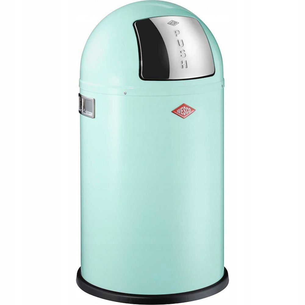 Levně Wesco Push Boy 50 l mátový odpadkový koš ocelový