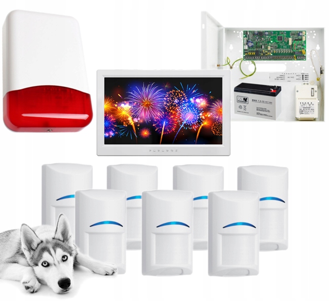 Alarm Do Domu Paradox 7x Bosch Pet Dotyk IP150+