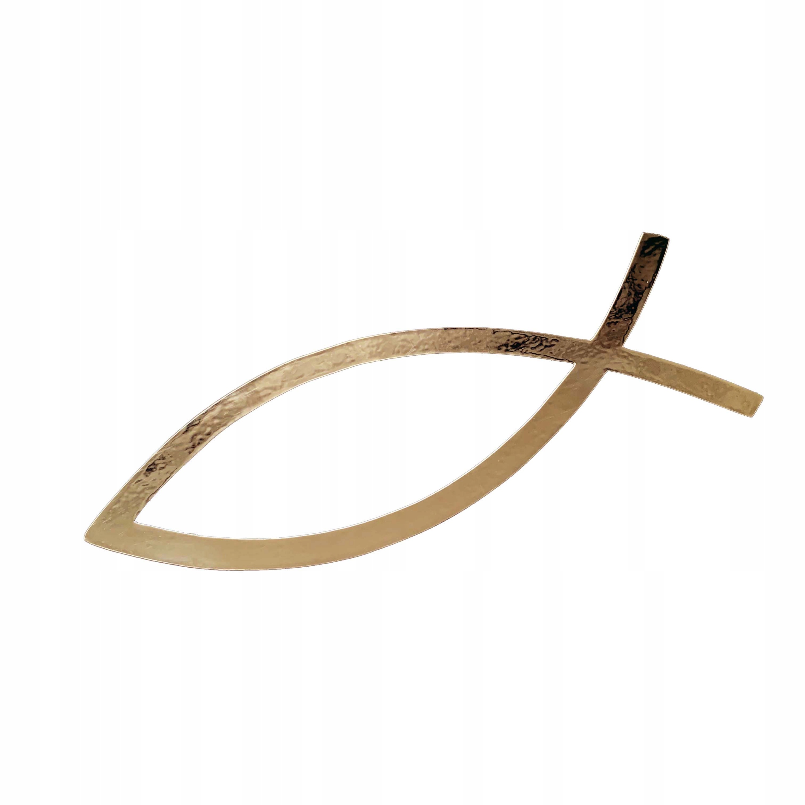 Naklejka rybka chrześcijańska naklejka na samochód złota 12cm