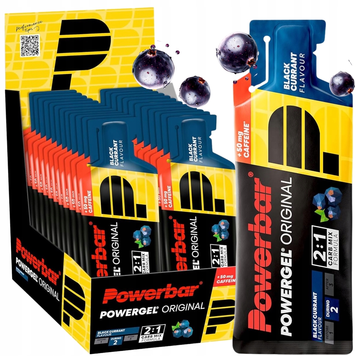 PowerBar PowerGel Original 24x41 Balíček gelů Black Currant Černý rybíz