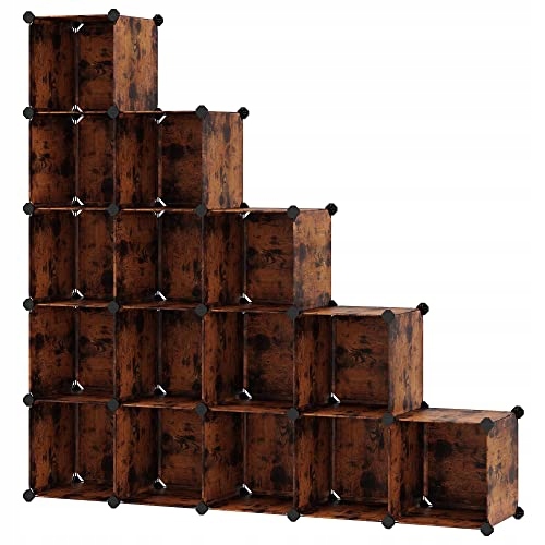 Regál Songmics 150 cm x 150 cm x 30 cm tmavý buk